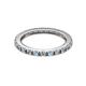 2 - Gracie 2.00 mm Round Aquamarine and Diamond Eternity Band 