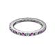 2 - Gracie 2.00 mm Round Amethyst and Diamond Eternity Band 