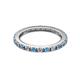 2 - Gracie 2.00 mm Round Blue Topaz and Diamond Eternity Band 
