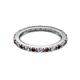 2 - Gracie 2.00 mm Round Red Garnet and Diamond Eternity Band 