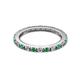 2 - Gracie 2.00 mm Round Emerald and Diamond Eternity Band 