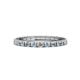 1 - Gracie 2.30 mm Round Aquamarine and Diamond Eternity Band 