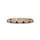 1 - Gracie 2.30 mm Round Black and White Diamond Eternity Band 