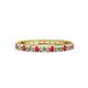 1 - Gracie 2.30 mm Round Ruby and Diamond Eternity Band 