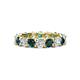 1 - Laida 3.80 mm London Blue Topaz and Diamond Eternity Band 