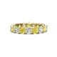 1 - Laida 3.80 mm Yellow and White Diamond Eternity Band 
