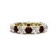 1 - Laida 4.56 ctw (4.00 mm) Red Garnet and Diamond Eternity Band 