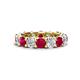 1 - Laida 4.10 ctw (4.00 mm) Ruby and Diamond Eternity Band 