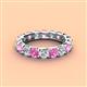 4 - Laida 3.80 mm Pink Sapphire and Diamond Eternity Band 