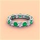 4 - Laida 3.80 mm Emerald and Diamond Eternity Band 