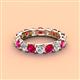4 - Laida 3.80 mm Ruby and Diamond Eternity Band 