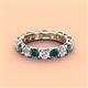 4 - Laida 3.80 mm Blue and White Diamond Eternity Band 