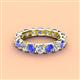 4 - Laida 3.80 mm Tanzanite and Diamond Eternity Band 