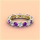 4 - Laida 3.80 mm Amethyst and Diamond Eternity Band 