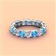 4 - Laida 3.80 mm Blue Topaz and Diamond Eternity Band 
