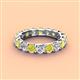 4 - Laida 3.80 mm Yellow and White Diamond Eternity Band 