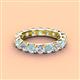 4 - Laida 3.80 mm Aquamarine and Diamond Eternity Band 