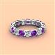 4 - Laida 3.80 mm Amethyst and Diamond Eternity Band 