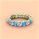 4 - Laida 3.80 mm Blue Topaz and Diamond Eternity Band 