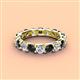 4 - Laida 3.80 mm Black and White Diamond Eternity Band 