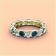 4 - Laida 3.80 mm London Blue Topaz and Diamond Eternity Band 