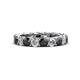 1 - Lucida 4.10 ctw (3.80 mm) Round Black Diamond and Natural Diamond Eternity Band 