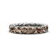 1 - Lucida 4.00 mm Round Smoky Quartz U Prong Eternity Band 