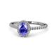 1 - Marnie Desire Tanzanite and Diamond Halo Engagement Ring 