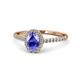 1 - Marnie Desire Tanzanite and Diamond Halo Engagement Ring 
