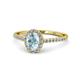 1 - Marnie Desire Aquamarine and Diamond Halo Engagement Ring 