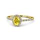 1 - Marnie Desire Yellow Sapphire and Diamond Halo Engagement Ring 