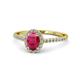 1 - Marnie Desire Ruby and Diamond Halo Engagement Ring 