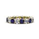 1 - Lucida 4.00 mm Blue Sapphire and Diamond Eternity Band 