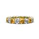 1 - Lucida 4.00 mm Citrine and Diamond Eternity Band 