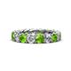 1 - Lucida 4.00 mm Peridot and Diamond Eternity Band 