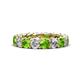 1 - Lucida 4.00 mm Peridot and Diamond Eternity Band 