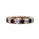 1 - Lucida 4.00 mm Red Garnet and Diamond Eternity Band 