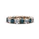 1 - Lucida 4.00 mm London Blue Topaz and Diamond Eternity Band 