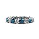 1 - Lucida 4.00 mm Blue and White Diamond Eternity Band 
