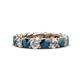 1 - Lucida 4.00 mm Blue and White Diamond Eternity Band 