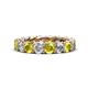 1 - Lucida 4.00 mm Yellow and White Diamond Eternity Band 