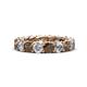 1 - Lucida 4.00 mm Smoky Quartz and Diamond Eternity Band 