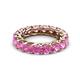 3 - Lucida 4.00 mm Round Pink Sapphire U Prong Eternity Band 
