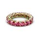 3 - Lucida 4.00 mm Round Pink Tourmaline U Prong Eternity Band 