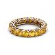 3 - Lucida 4.00 mm Round Citrine U Prong Eternity Band 