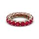 3 - Lucida 4.00 mm Round Ruby U Prong Eternity Band 