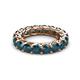3 - Lucida 4.00 mm Round London Blue Topaz U Prong Eternity Band 