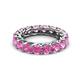 3 - Lucida 4.00 mm Round Pink Sapphire U Prong Eternity Band 