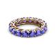 3 - Lucida 4.00 mm Round Tanzanite U Prong Eternity Band 