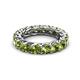 3 - Lucida 4.00 mm Round Peridot U Prong Eternity Band 